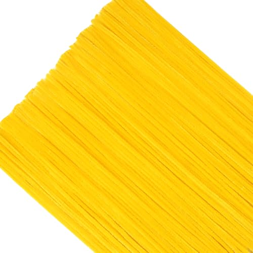 TOAOB 200 Stück Chenille Pfeifenreiniger Hellgoldgelb 30 cm Lang und 6 mm Breit für Bastelarbeiten und Dekoration Heimwerken von TOAOB THE ONE AND ONLY BABY