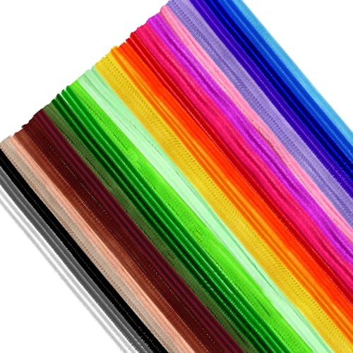 TOAOB 200 Stück Mehrfarbig Pfeifenreiniger Chenilledraht Chenille Stiele Biegeplüsch 30cm Lang und 6mm Breit für Handwerk Dekoration von TOAOB THE ONE AND ONLY BABY