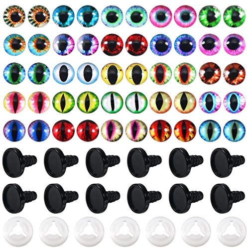 TOAOB 25 Paar Puppenaugen Sicherheitsaugen Bunt Set 14mm Kunststoff Bastel Augen mit Unterlegscheiben für Puppe Marionette TOAOB 25 Paar Puppenaugen Sicherheitsaugen Bunt Set 14mm Kunststoff Bastel Augen mit Unterlegscheiben für Puppe Marionette von TOAOB THE ONE AND ONLY BABY