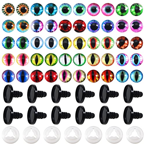 TOAOB 25 Paar Puppenaugen Sicherheitsaugen Bunt Set 18mm Kunststoff Bastel Augen mit Unterlegscheiben für Puppe Marionette TOAOB 25 Paar Puppenaugen Sicherheitsaugen Bunt Set 18mm Kunststoff Bastel Augen mit Unterlegscheiben für Puppe Marionette von TOAOB THE ONE AND ONLY BABY