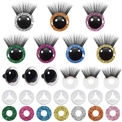 TOAOB 28 Stück Sicherheitsaugen 25 mm Glitzer mit Wimpern für Häkeltiere Puppenaugen Sicherheitsaugen Kunststoff Basteln Augen Spielzeug Augen Mit Wimpern für Puppe Marionette Plüschtier Teddyaugen TOAOB 28 Stück Sicherheitsaugen 25 mm Glitzer mit Wimpern für Häkeltiere Puppenaugen Sicherheitsaugen Kunststoff Basteln Augen Spielzeug Augen Mit Wimpern für Puppe Marionette Plüschtier Teddyaugen von TOAOB THE ONE AND ONLY BABY