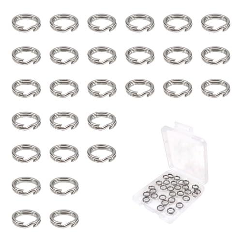 TOAOB 30 Stück Spaltringe Klein 6 mm Edelstahl Doppelte Split Ringe Schlüsselringe Flachdraht Sprengring für Schmuck Halsketten Armbänder Ohrringe Schlüssel Basteln Ornamente von TOAOB THE ONE AND ONLY BABY