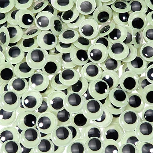 TOAOB 300 Stück Fluoreszierende Wackelaugen Selbstklebend Runde Schwarz 15mm Kunststoff Augen für Scrapbooking Kunsthandwerk Zubehör von TOAOB THE ONE AND ONLY BABY