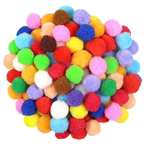 TOAOB Pompons zum Basteln 300 Stück Mini Pompons 25mm Bunte Bommel und Flauschige Pompom Bälle DIY Handwerk Material für Lustige Kreative Basteln Projekte von TOAOB THE ONE AND ONLY BABY