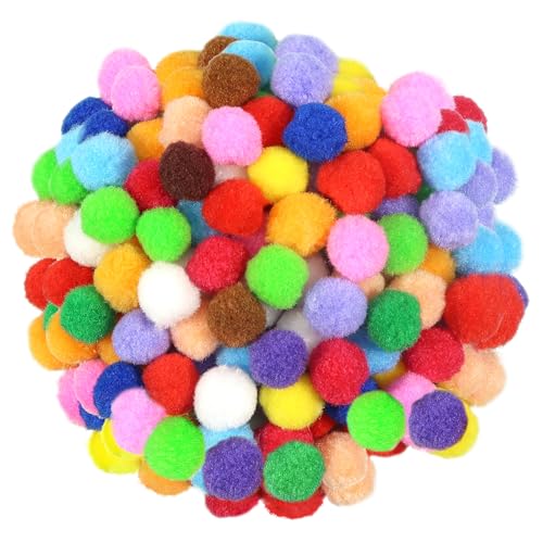 TOAOB 300 Stück Pompons 20mm Mehrfarbig Pompom Flauschigen Plüsch set Bälle Kunst Bommel für Lustige DIY Kreative Handwerk von TOAOB THE ONE AND ONLY BABY