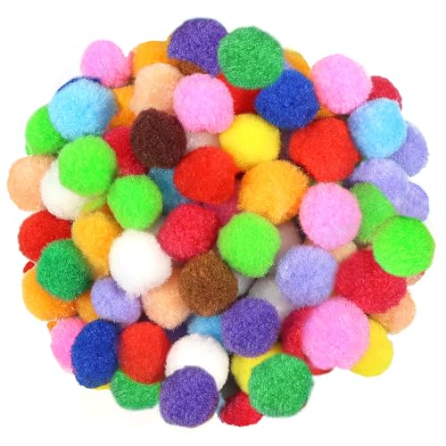 TOAOB 300 Stück Pompons 30mm Bunte Pompom Flauschigen Plüsch set Bälle Kunst Bommel für Lustige DIY Kreative Handwerk von TOAOB THE ONE AND ONLY BABY