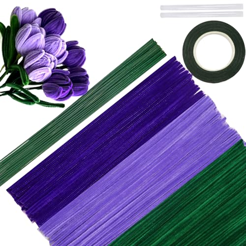 TOAOB 310 Stück 3 Farben Pfeifenputzer Bunt Set mit Blumendraht und Blumenband Chenille Stems Pipecleaners für Tulpenstrauß Bastelprojekte und Dekorationen TOAOB 310 Stück 3 Farben Pfeifenputzer Bunt Set mit Blumendraht und Blumenband Chenille Stems Pipecleaners für Tulpenstrauß Bastelprojekte und Dekorationen von TOAOB THE ONE AND ONLY BABY