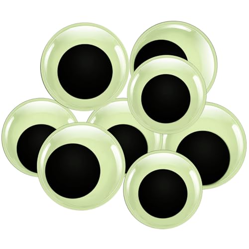 TOAOB 8 Stück Fluoreszierende Selbstklebend Wackelaugen Runde Groß 40mm 50mm Kunststoff Augen für Scrapbooking Kunsthandwerk Zubehör von TOAOB THE ONE AND ONLY BABY