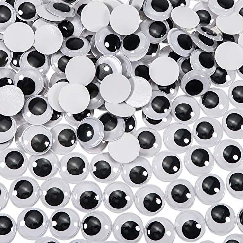 TOAOB 40 Stück Selbstklebend Wackelaugen Runde Schwarz Weiß 20mm Kunststoff Augen für Scrapbooking Kunsthandwerk Puppe Zubehör von TOAOB THE ONE AND ONLY BABY