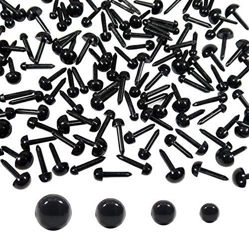 TOAOB 480 Stück 3mm 4mm 5mm 6mm Schwarz Puppenaugen Kunststoffauge für Bastel Augen von TOAOB THE ONE AND ONLY BABY