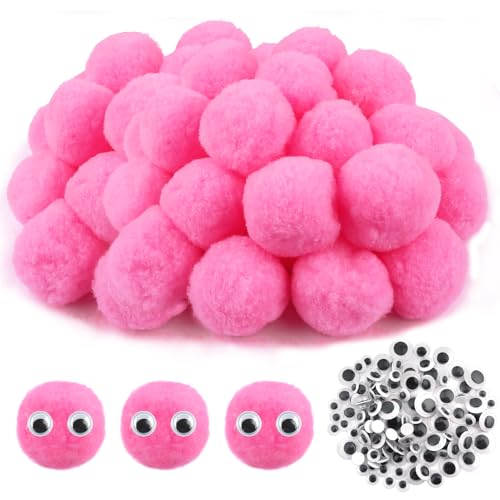 TOAOB 50 Stück Pompons zum Basteln Groß 5 cm Rosa Pompom Flauschigen Plüsch set Bälle Kunst Bommel mit Selbstklebend Wackelaugen für Dekorieren Verzieren Nähen DIY Lustige Kreativen Handwerk TOAOB 50 Stück Pompons zum Basteln Groß 5 cm Rosa Pompom Flauschigen Plüsch set Bälle Kunst Bommel mit Selbstklebend Wackelaugen für Dekorieren Verzieren Nähen DIY Lustige Kreativen Handwerk von TOAOB THE ONE AND ONLY BABY