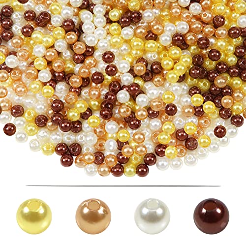 TOAOB 500 Stück Bastelperlen Braun Serie 6 mm Acrylperlen mit Loch Runde Perlen zum Auffädeln für DIY Schmuckherstellung Armbänder Halsketten Kleidung Basteln von TOAOB THE ONE AND ONLY BABY