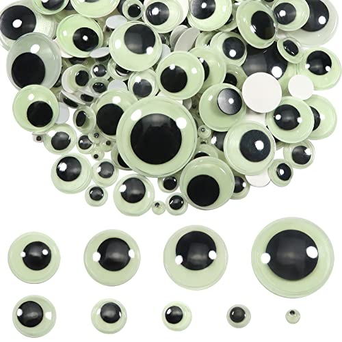 TOAOB 500 Stück Fluoreszierende Selbstklebend Wackelaugen Runde Nachtleuchtend 6mm bis 30mm Kunststoff Augen für Scrapbooking Kunsthandwerk Zubehör von TOAOB THE ONE AND ONLY BABY