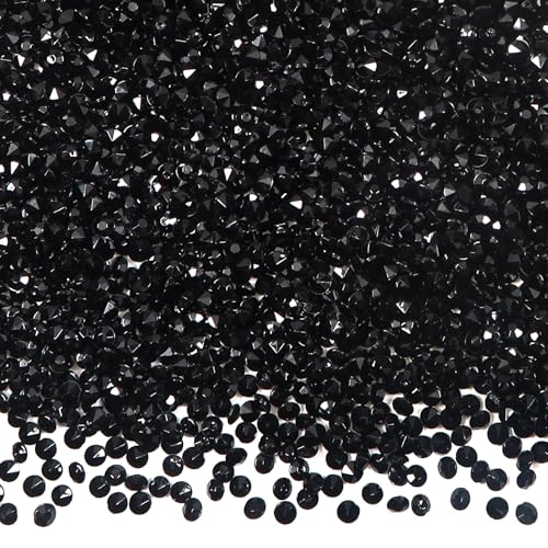 TOAOB 5000 Stück 3 mm Schwarz Acryl Kristalle Diamanten Tischstreuer Konfetti Klare Strasssteine für Tischdekoration Hochzeit Braut Dekoration Vasenperlen von TOAOB THE ONE AND ONLY BABY