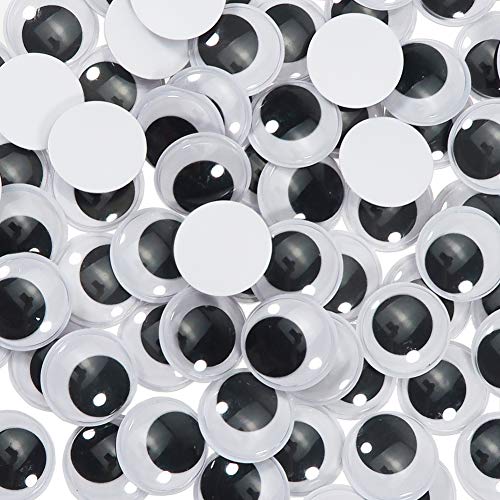 TOAOB 70 Stück Selbstklebend Wackelaugen Runde Schwarz Weiß 30mm Kunststoff Augen für Scrapbooking Kunsthandwerk Puppe Zubehör von TOAOB THE ONE AND ONLY BABY