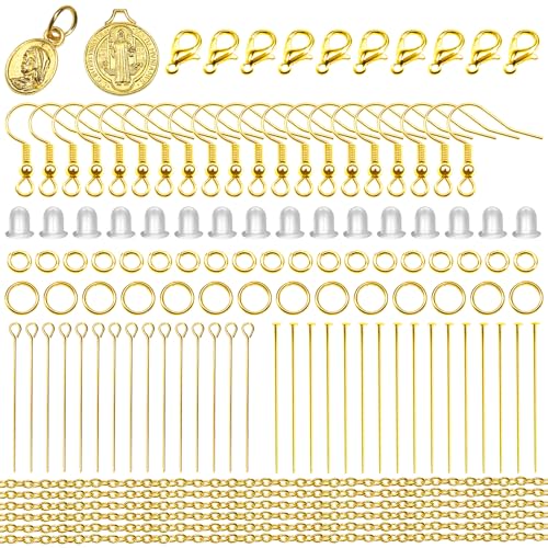 TOAOB 784 Stück Metall Golden Schmuckherstellungs Set mit Ohrhaken Spaltring Karabinerverschluss für Schmuck Accessoires von TOAOB THE ONE AND ONLY BABY