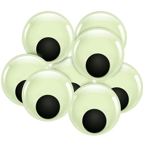 TOAOB 8 Stück Fluoreszierende Selbstklebend Wackelaugen Runde 100mm Kunststoff Augen für Scrapbooking Kunsthandwerk Zubehör von TOAOB THE ONE AND ONLY BABY
