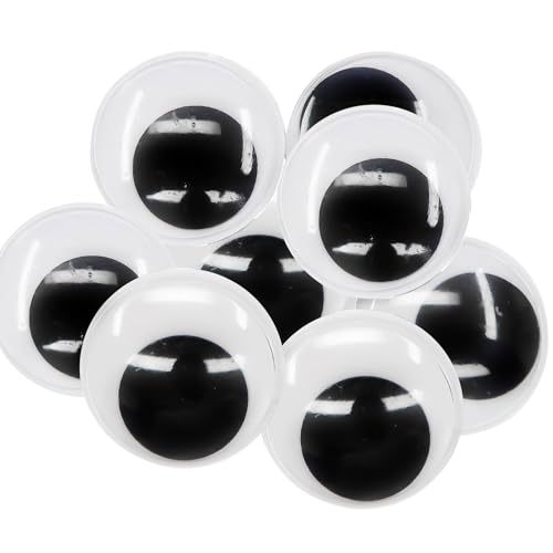 TOAOB 8 Stück Selbstklebend Wackelaugen Groß 80mm Runde Wiggle Googly Augen Kunststoff Puppe Augen Kulleraugen Selbstklebend Aufkleber für DIY Scrapbooking Handwerk von TOAOB THE ONE AND ONLY BABY