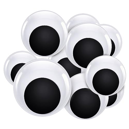 TOAOB 8 Stück Wackelaugen Selbstklebend Groß 40mm 50mm 75mm 100mm Runde Wiggle Googly Augen Kunststoff Puppe Augen Kulleraugen Selbstklebend Aufkleber für DIY Scrapbooking Handwerk von TOAOB THE ONE AND ONLY BABY