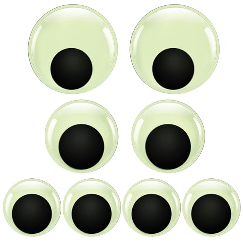 TOAOB 8 Stück Wackelaugen Selbstklebend Groß 50mm bis 100mm Runde Wiggle Googly Augen Kunststoff Puppe Augen Kulleraugen Selbstklebend Aufkleber für DIY Scrapbooking Handwerk von TOAOB THE ONE AND ONLY BABY