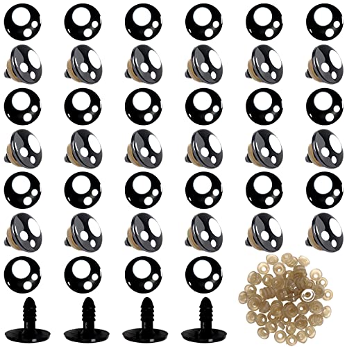 TOAOB Kunststoff Flach Niedlich Sicherheitsauge 160 stücke 16mm Basteln Puppen Augen Schwarz Stofftier Augen mit 160 Unterlegscheiben für Amigurumi Häkeltiere Puppe Marionette Plüschtier Teddyaugen TOAOB Kunststoff Flach Niedlich Sicherheitsauge 160 stücke 16mm Basteln Puppen Augen Schwarz Stofftier Augen mit 160 Unterlegscheiben für Amigurumi Häkeltiere Puppe Marionette Plüschtier Teddyaugen von TOAOB THE ONE AND ONLY BABY