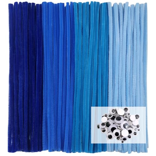 TOAOB Pfeifenreiniger 4 Verschiedene Blau zum Basteln 200 Stück Chenilledraht Pfeifenputzer Lang 30cm X 6mm Pipe Cleaner Basteln mit Wackelaugen Selbstklebende für DIY Handwerksprojekte TOAOB Pfeifenreiniger 4 Verschiedene Blau zum Basteln 200 Stück Chenilledraht Pfeifenputzer Lang 30cm X 6mm Pipe Cleaner Basteln mit Wackelaugen Selbstklebende für DIY Handwerksprojekte von TOAOB THE ONE AND ONLY BABY