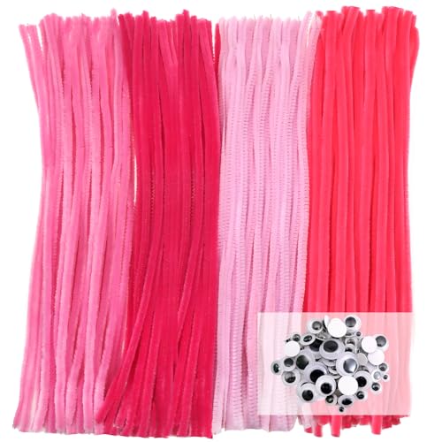 TOAOB Pfeifenreiniger 4 Verschiedene Rosa zum Basteln 300 Stück Chenilledraht Pfeifenputzer Lang 30 cm X 6mm Pipe Cleaner Basteln mit Wackelaugen Selbstklebende für DIY Handwerksprojekte TOAOB Pfeifenreiniger 4 Verschiedene Rosa zum Basteln 300 Stück Chenilledraht Pfeifenputzer Lang 30 cm X 6mm Pipe Cleaner Basteln mit Wackelaugen Selbstklebende für DIY Handwerksprojekte von TOAOB THE ONE AND ONLY BABY