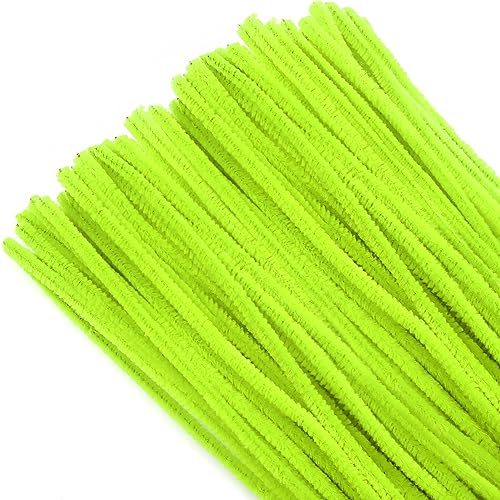 TOAOB Pfeifenreiniger Fluoreszierendes Grün zum Basteln 100 Stück Chenilledraht Pfeifenputzer Lang 30 cm X 6mm Pipe Cleaner Basteln für DIY Handwerksprojekte von TOAOB THE ONE AND ONLY BABY