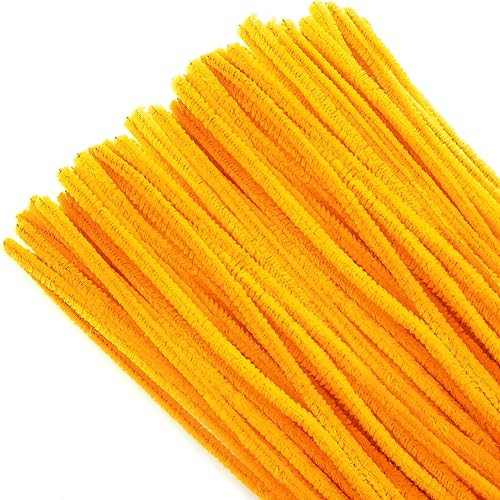 TOAOB Pfeifenreiniger Gelb Orange zum Basteln 100 Stück Chenilledraht Pfeifenputzer Lang 30 cm X 6mm Pipe Cleaner Basteln für DIY Handwerksprojekte von TOAOB THE ONE AND ONLY BABY