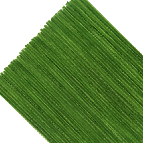 TOAOB 200 Stück Chenille Pfeifenreiniger Moosgrün 30 cm Lang und 6 mm Breit für Bastelarbeiten und Dekoration Heimwerken von TOAOB THE ONE AND ONLY BABY