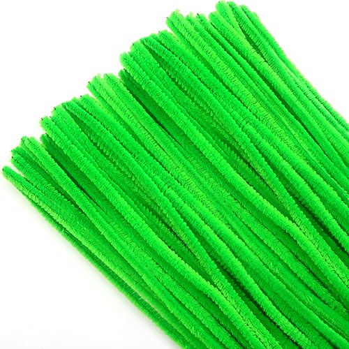 TOAOB Pfeifenreiniger Hellgrün zum Basteln 100 Stück Chenilledraht Pfeifenputzer Lang 30 cm X 6mm Pipe Cleaner Basteln für DIY Handwerksprojekte von TOAOB THE ONE AND ONLY BABY