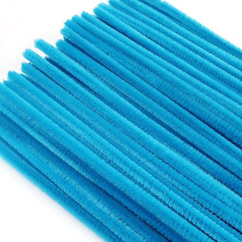 TOAOB Pfeifenreiniger Himmelblau zum Basteln 100 Stück Chenilledraht Pfeifenputzer Lang 30 cm X 6mm Pipe Cleaner Basteln für DIY Handwerksprojekte von TOAOB THE ONE AND ONLY BABY
