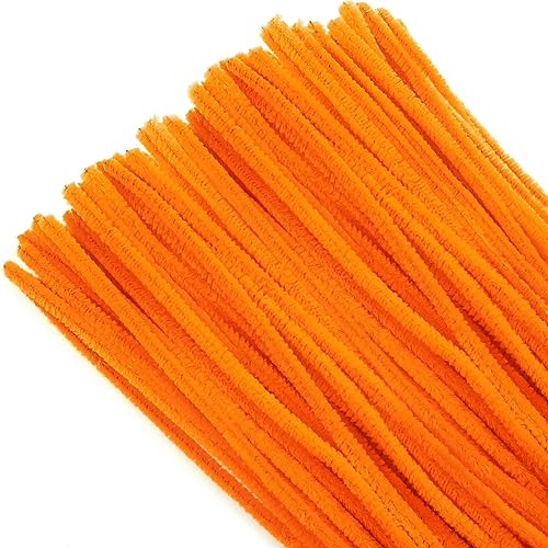 TOAOB Pfeifenreiniger Orange zum Basteln 100 Stück Chenilledraht Pfeifenputzer Lang 30 cm X 6mm Pipe Cleaner Basteln für DIY Handwerksprojekte von TOAOB THE ONE AND ONLY BABY