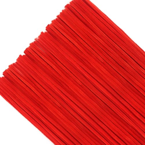 TOAOB Pfeifenreiniger Rot zum Basteln 300 Stück Chenilledraht Pfeifenputzer Lang 30 cm X 6mm Pipe Cleaner Basteln für DIY Handwerksprojekte von TOAOB THE ONE AND ONLY BABY