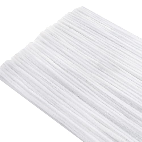 TOAOB Pfeifenreiniger Weiß zum Basteln 300 Stück Chenilledraht Pfeifenputzer Lang 30 cm X 6mm Pipe Cleaner Basteln für DIY Handwerksprojekte von TOAOB THE ONE AND ONLY BABY