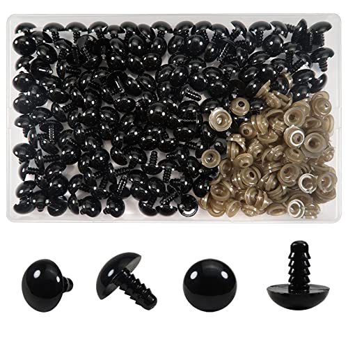 TOAOB Sicherheitsaugen aus Kunststoff, 150 Stück, 14 mm, Schwarz, mit Unterlegscheiben für Handgelenke TOAOB Sicherheitsaugen aus Kunststoff, 150 Stück, 14 mm, Schwarz, mit Unterlegscheiben für Handgelenke von TOAOB THE ONE AND ONLY BABY