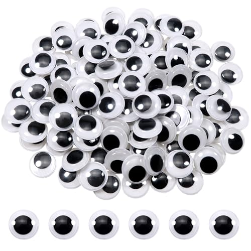 TOAOB Wackelaugen Selbstklebende 15mm 100 Stück Wiggle Googly Eyes Augen zum Aufkleben Kulleraugen Rund für DIY Scrapbooking Kunsthandwerk von TOAOB THE ONE AND ONLY BABY