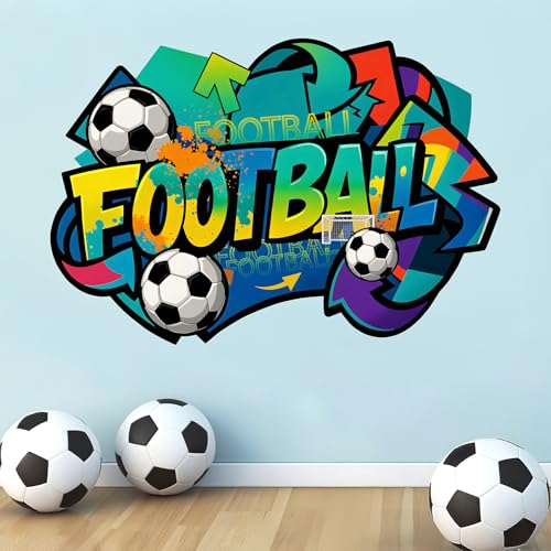 TOARTI Blau Grün Fußball Wandaufkleber,Durchbruch Wandaufkleber für Kinderzimmer Jungen,Bunte Fussball Wandbild,Wandtattoo Junge Teenager,Videospiel Wandstikcer für Schlafzimmer Deko Geschenk TOARTI Blau Grün Fußball Wandaufkleber,Durchbruch Wandaufkleber für Kinderzimmer Jungen,Bunte Fussball Wandbild,Wandtattoo Junge Teenager,Videospiel Wandstikcer für Schlafzimmer Deko Geschenk von TOARTi