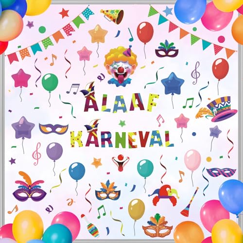 TOARTI Fensterbilder Karneval Clown Fensterbilder Doppelseitiger Fasching Fenster Aufkleber Köln Zirkus Fensterdeko Köln Alaaf Wandstikcer für Schlafzimmer Deko Geschenk TOARTI Fensterbilder Karneval Clown Fensterbilder Doppelseitiger Fasching Fenster Aufkleber Köln Zirkus Fensterdeko Köln Alaaf Wandstikcer für Schlafzimmer Deko Geschenk von TOARTi