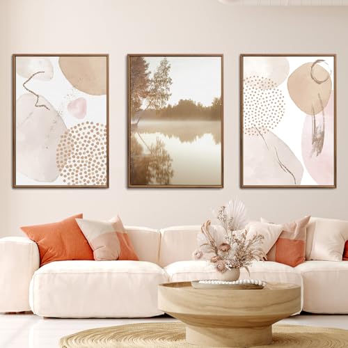 TOARTi 3er Premium Poster Set,Moderne Abstrakt Kunst Wandbilder,Ohne Rahmen Kunstdruck Leinwandbild,Boho Deko Bilder für Wohnzimmer Schlafzimmer (30x40cm) von TOARTi