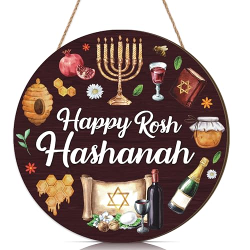 TOARTi Rosh Hashanah Decoration für Zuhause Neujahr Dekorationen Holzschilder Party Jüdisches Neujahr Festival Hängend Fest der Jüdisches Party Hölzernes Dekoration TOARTi Rosh Hashanah Decoration für Zuhause Neujahr Dekorationen Holzschilder Party Jüdisches Neujahr Festival Hängend Fest der Jüdisches Party Hölzernes Dekoration von TOARTi