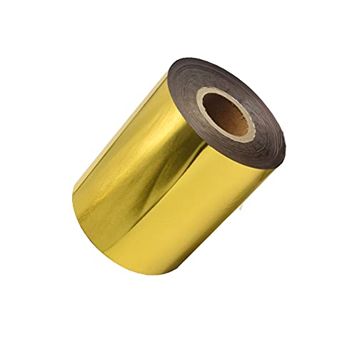 TOAUTO Heißfolien-Prägepapier für Lederbräunungsmaschine, PU-Wärmeübertragung, eloxiertes vergoldetes Papier (8cm-Gold) von TOAUTO