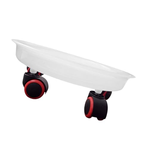 TOBBOMEY 1 Stück Pflanzenroller mit Dicken Untersetzer und Rädern Blumentopf Basis für und Außenbereich Weiß S Praktisch Langlebig und Bodenschonend von TOBBOMEY