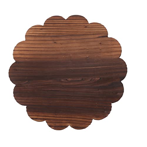 TOBBOMEY 1 Stück Runder Blumentopfteller mit Holzständer für Pflanzen Bewegliches Tablett mit Bremsfunktion für und Außenbereiche Hält Boden Sauber und Ordentlich von TOBBOMEY