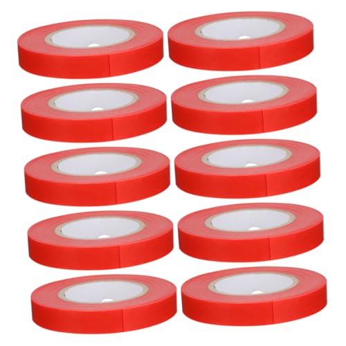 TOBBOMEY 10 Rollen PVC Pflanzenbindeband Rot Starkes Wiederverwendbares Gartentape zum Pflanzenbinden von Tomaten Weinreben Kirschen Glatte Oberfläche Witterungsbeständig Einfach zu von TOBBOMEY