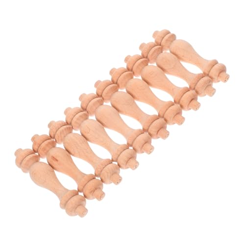 TOBBOMEY 10 Stück Dekorative Säulen für Treppengeländer Reparatur Unbehandelte Holzbaluster für DIY Handwerksprojekte Vintage TOBBOMEY 10 Stück Dekorative Säulen für Treppengeländer Reparatur Unbehandelte Holzbaluster für DIY Handwerksprojekte Vintage von TOBBOMEY