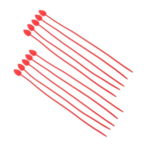 TOBBOMEY 10 Stück Silikon Kabelbinder Selbstsichernd Flexibel Wiederverwendbar für Kabelmanagement Kabelorganisation in Rot Geeignet für Lautsprecher Telefon Computer Tv Kabel TOBBOMEY 10 Stück Silikon Kabelbinder Selbstsichernd Flexibel Wiederverwendbar für Kabelmanagement Kabelorganisation in Rot Geeignet für Lautsprecher Telefon Computer Tv Kabel von TOBBOMEY