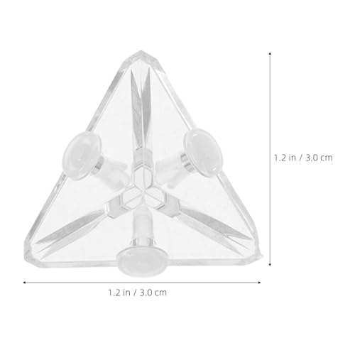 TOBBOMEY 10 Stück Teiliges Acryl Eckwinkel Transparent Dreieckige Halterung mit Klaren Nieten für Stabile Schmuckbox Verstärkung und Einfache Montage von TOBBOMEY