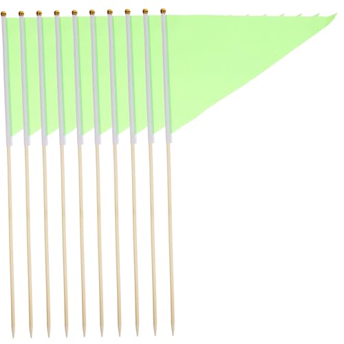 TOBBOMEY 10 Stück Teiliges Dreieckige Markierungsfahnen mit Stangen Wetterfeste Garten Rasenkennzeichnung Auffällige Grüne Fahnen zur Bewässerungs Baustellenmarkierung TOBBOMEY 10 Stück Teiliges Dreieckige Markierungsfahnen mit Stangen Wetterfeste Garten Rasenkennzeichnung Auffällige Grüne Fahnen zur Bewässerungs Baustellenmarkierung von TOBBOMEY