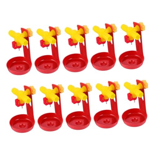 TOBBOMEY 10 Stück Teiliges Geflügel nippeltränke Stahlkugel Automatischer Wassertrinker für Hühner und Wachteln Einfach Montierbar Selbstbedienend Wassersparend für Käfige und Hühnerställe von TOBBOMEY
